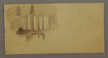 Dessin, colonnes classiques, possiblement 1869
